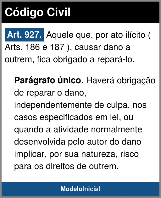 Artigo 927 - Código Civil / 2002