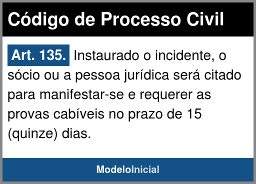 Artigo 135 - CPC / 2015