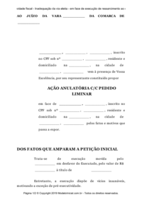 Petição intermediária em execução fiscal