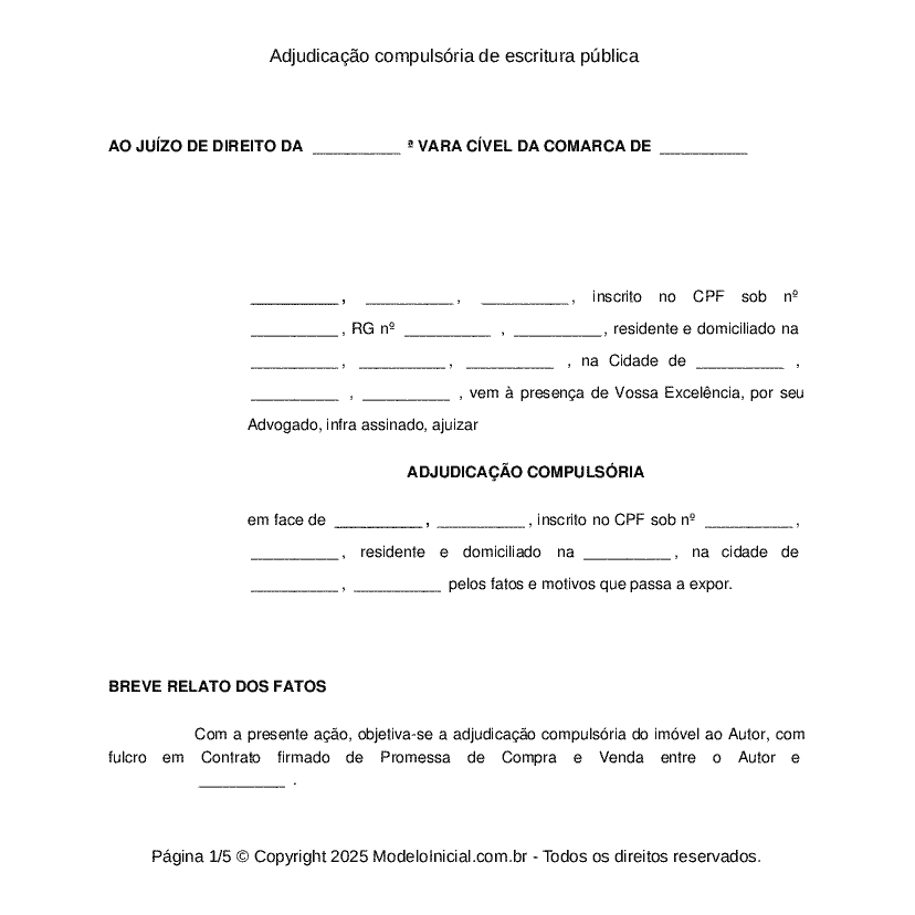 Qual o valor para registrar uma Carta de adjudicação?