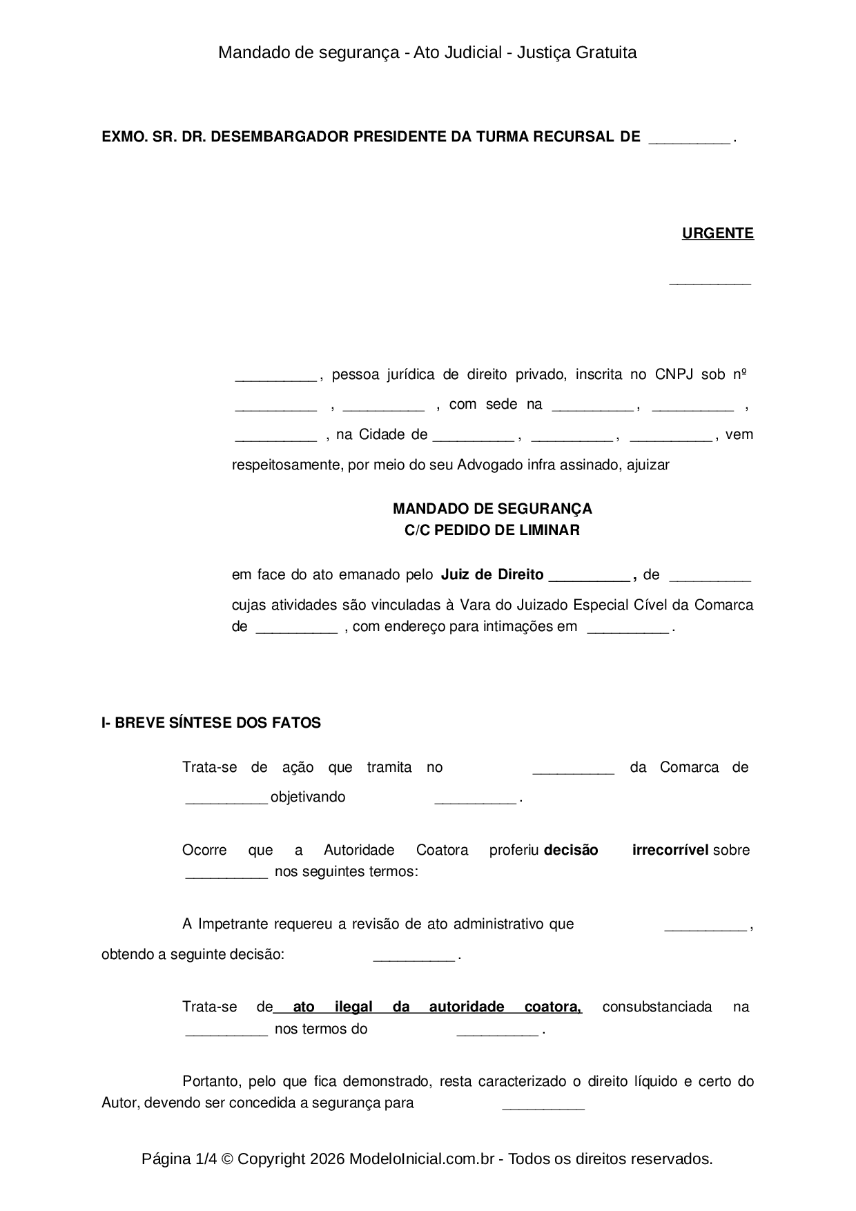 Recebido O Mandado Pelo Oficial De Justiça Para Cumprimento