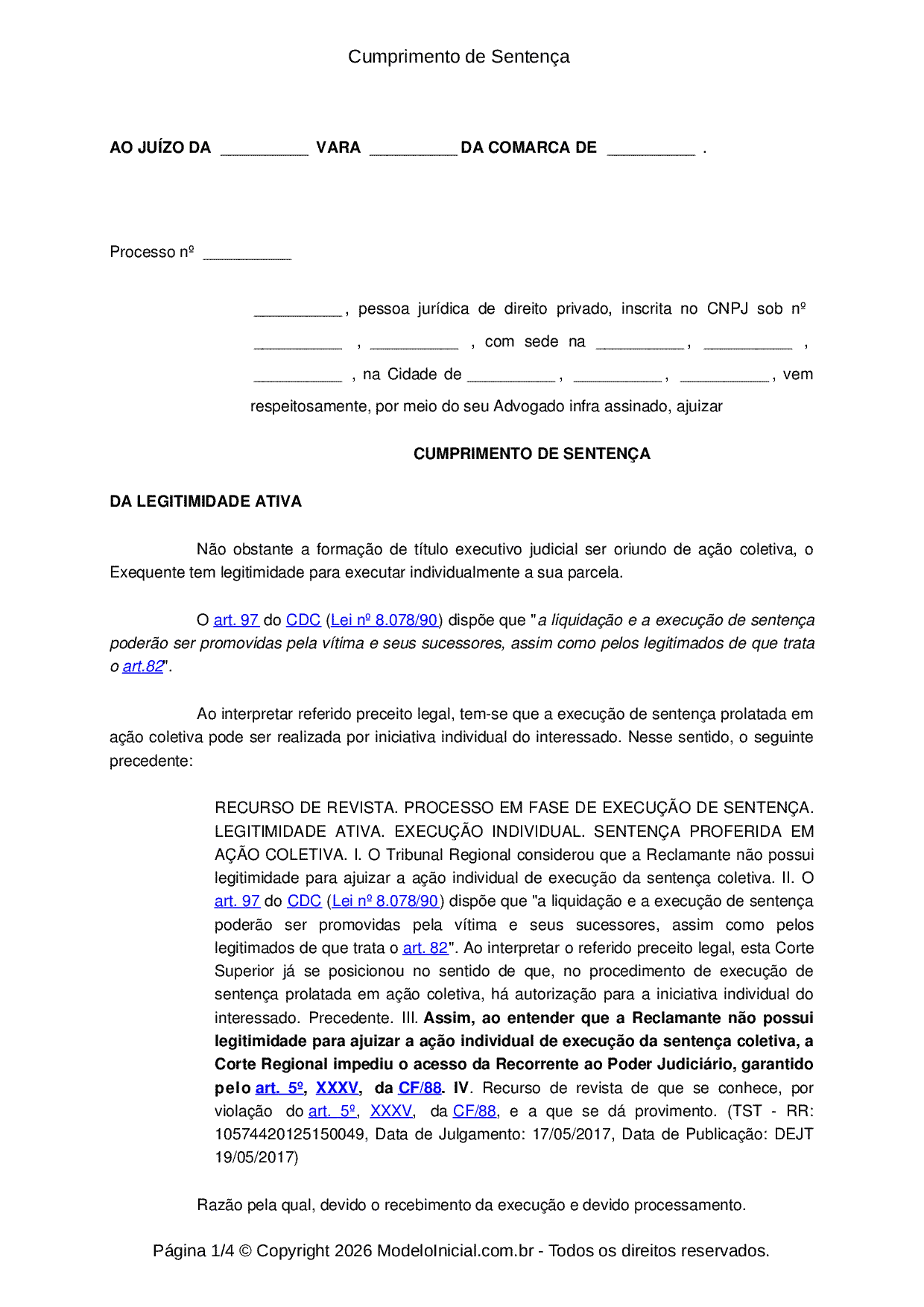 Extinta A Execução Ou O Cumprimento Da Sentença