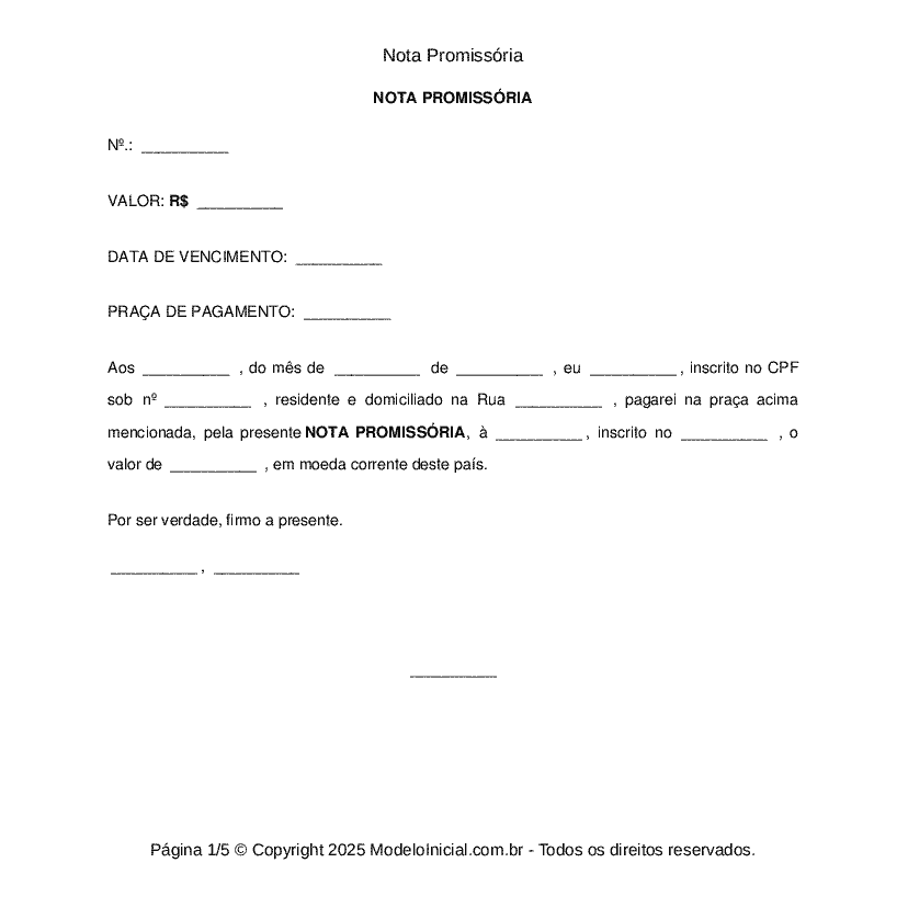 Jurisprudência nota promissória