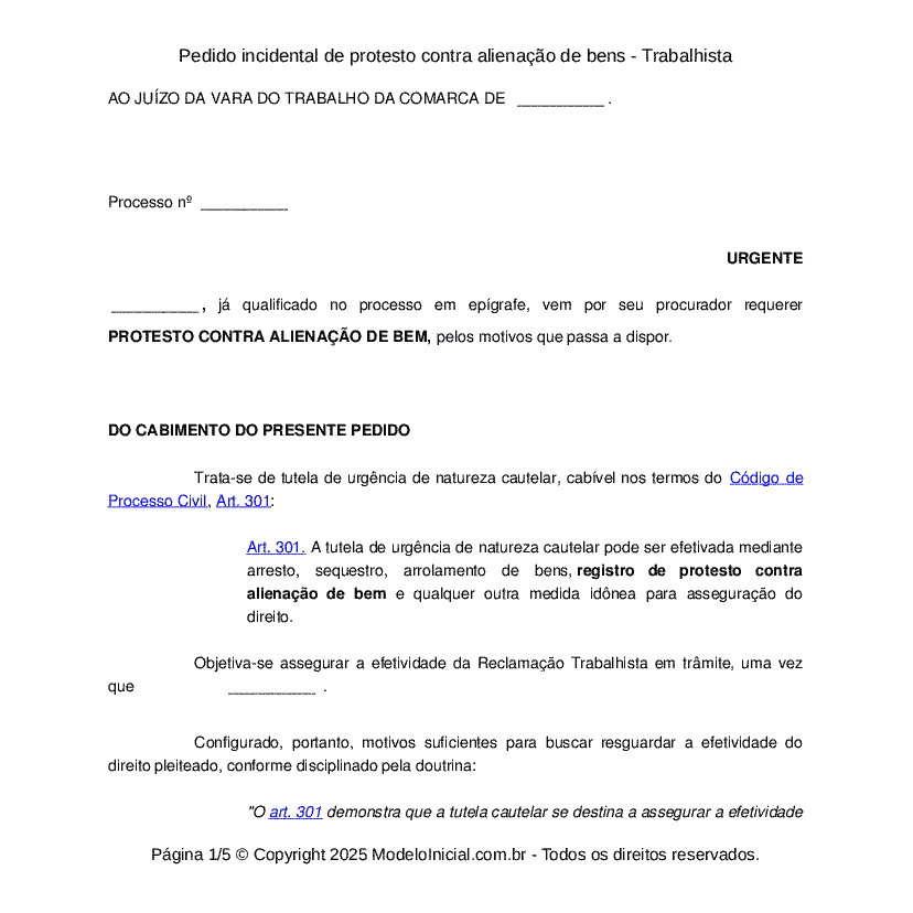Exemplo De Pedido Incidental De Controle De Constitucionalidade Em Acp