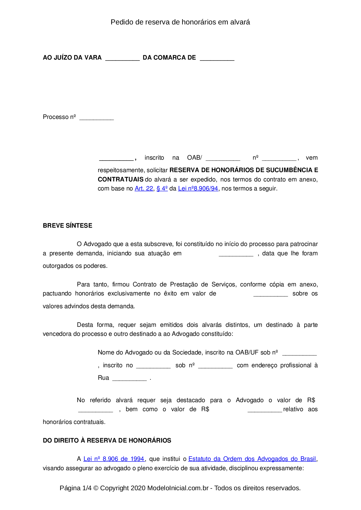Exemplo De Contrato De Honorarios Advocaticios Novo Exemplo 1341