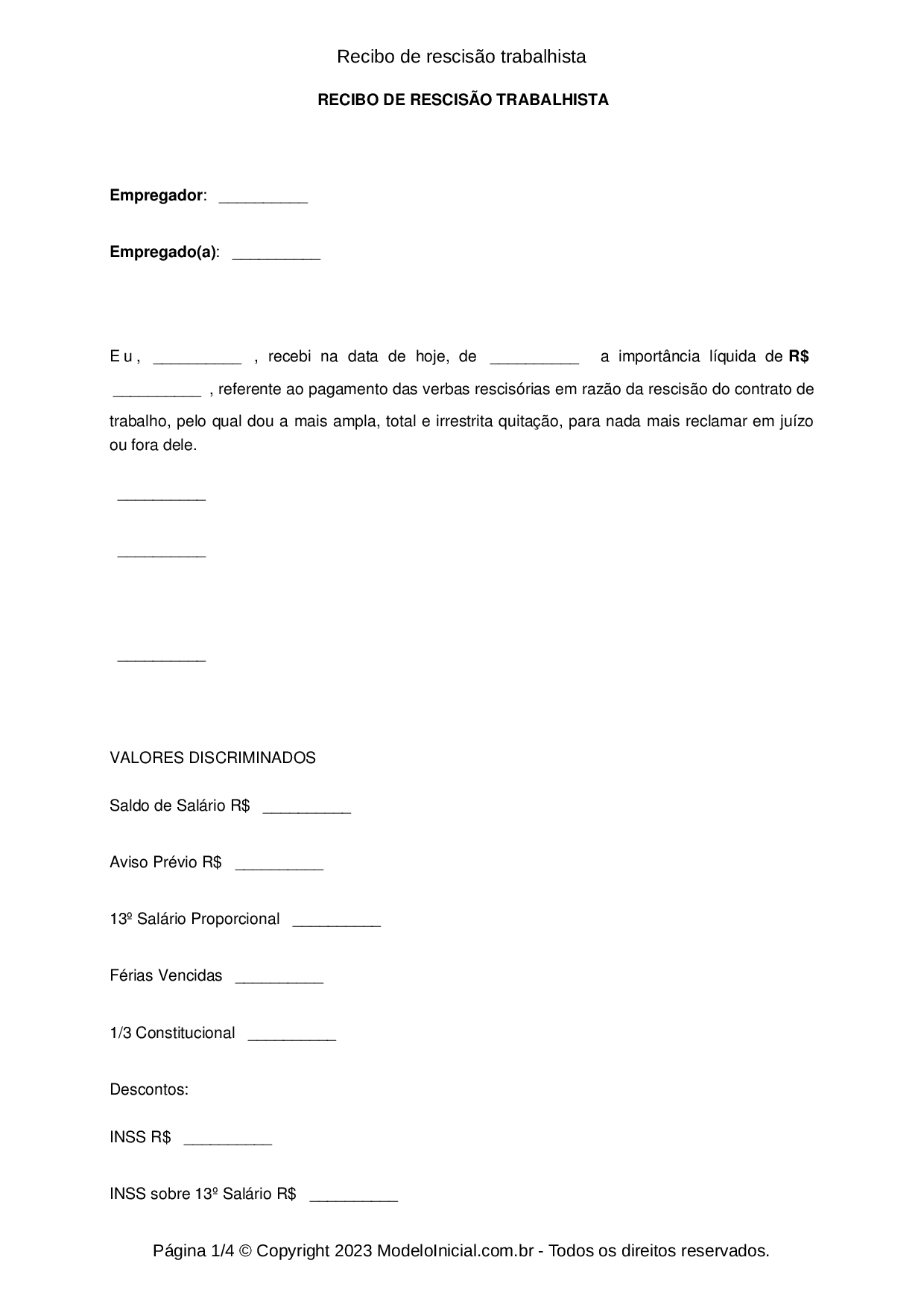 Exemplo De Carta De Rescisão De Contrato De Trabalho Novo Exemplo 3125
